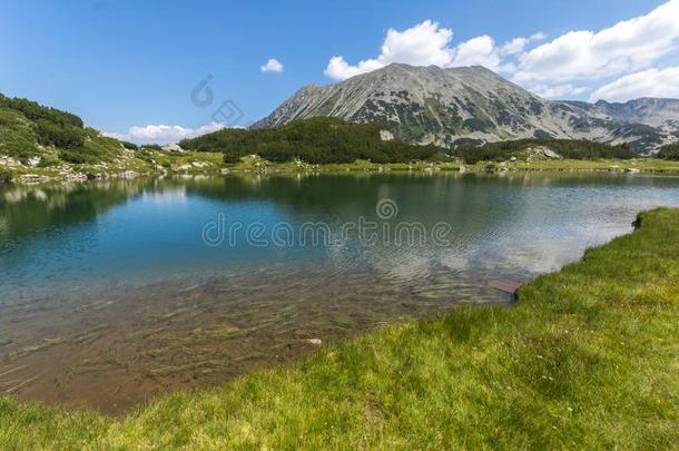 夏风景关于穆拉托夫Hvoyn在o湖在皮林山,日分