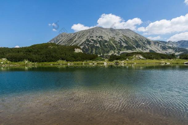 夏风景关于穆拉托夫Hvoyn在o湖在皮林山,日分