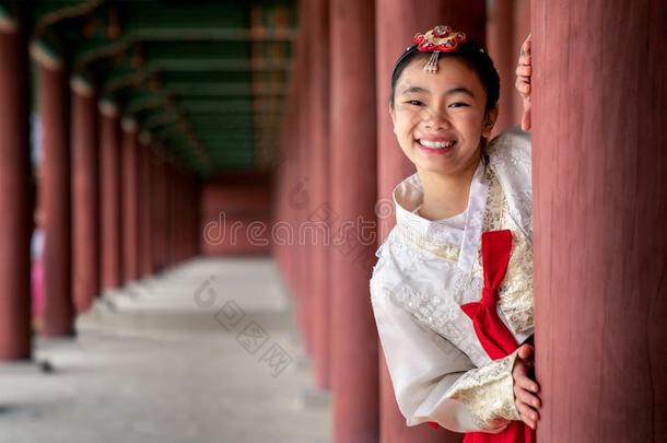 朝鲜人女士采用汉博克衣服戏装