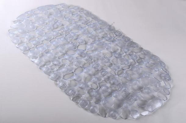 透明的橡胶席子为沐浴和模式同样地背景