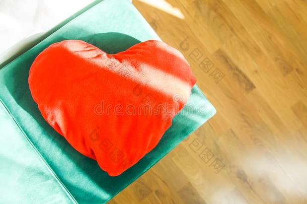 心合适的小的装饰的枕头向软的绿色的大坐垫