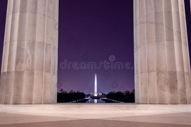 指已提到的人华盛顿纪念碑,看见从指已提到的人林肯纪念碑