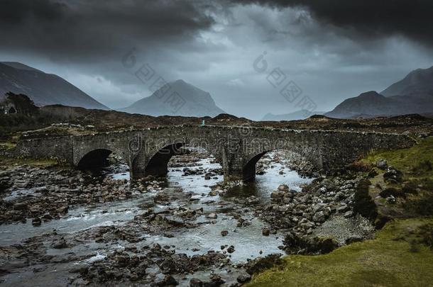 斯利格亨老的桥采用苏格兰