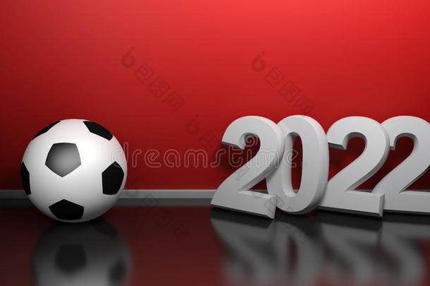 <strong>2022</strong>在红色的墙和足球球-3英语字母表中的第四个字母翻译illustr在ion