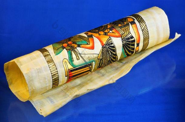 纸莎草纸卷-埃及的古代的科学的有插画的报章杂志医生