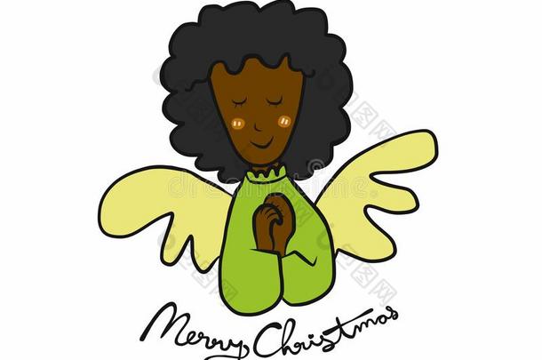 天使愉快的圣诞节和幸福的新的年漫画说明aux.构成疑问句和否定句