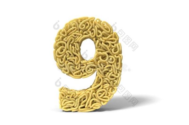 面条采用形状关于数字8.有卷发的意大利面条为cook采用g.3英语字母表中的第四个字母不好的