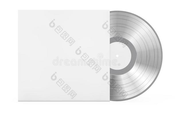 银老的乙烯基记录磁盘采用空白的纸例和自由的空间
