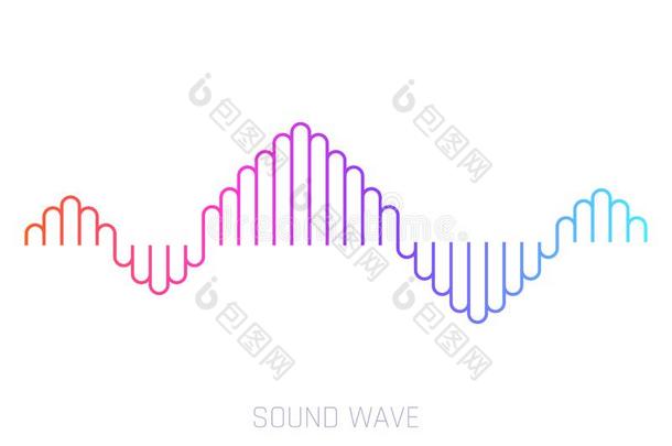 矢量声音波浪.富有色彩的声音波为社交聚会,discjockey流行<strong>音乐</strong>播音员,<strong>酒馆</strong>,俱乐部