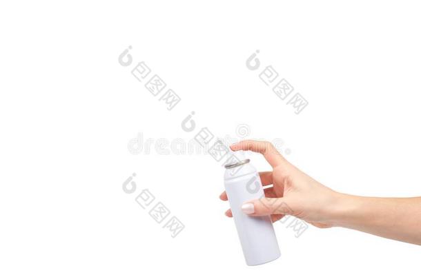 白色的<strong>鼻</strong>子洗喷瓶子和手,海水治疗