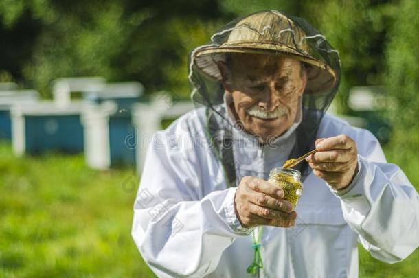 较高的养蜂家校核蜜蜂花粉采用养蜂场