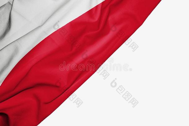 波兰旗关于织物和共空间为你的文本向白色的背