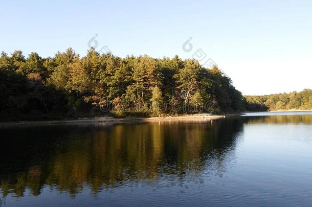 沃尔登住所名称池塘和沃尔登住所名称池塘国家保留,和谐,马萨丘