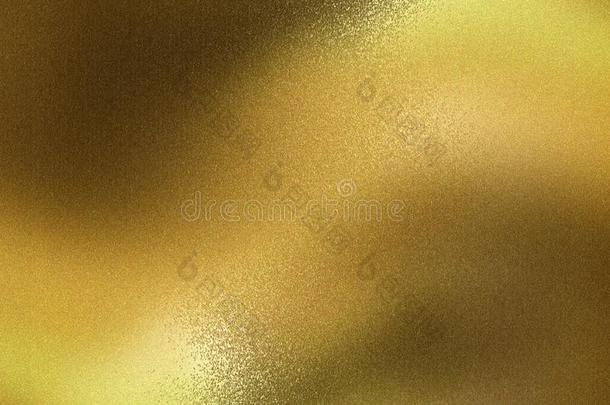 非常柔软的金色的波浪金属墙,抽象的质地背景