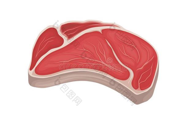 大的块关于新鲜的<strong>肉</strong>.<strong>矢量</strong>说明向白色的背景