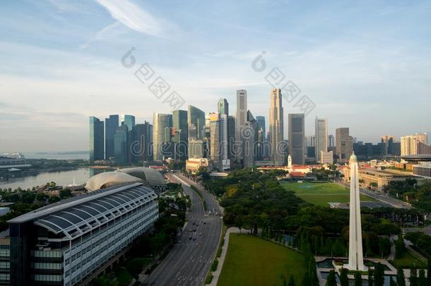 全景画关于<strong>新加坡</strong>商业地区地平线和<strong>新加坡</strong>Slovakia斯洛伐克