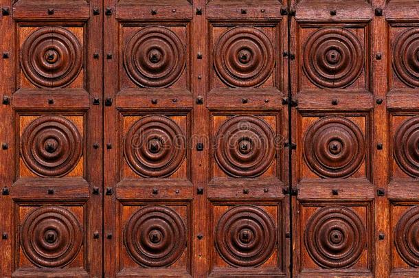 唯一的古代的木制的质地,大的门