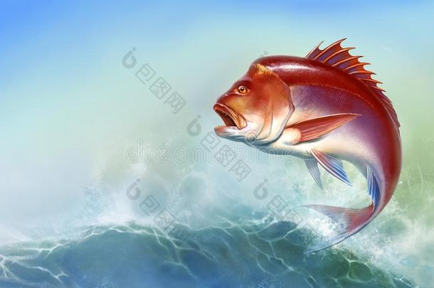 咬人的狗红色的大的鱼跳出局关于指已提到的人波.