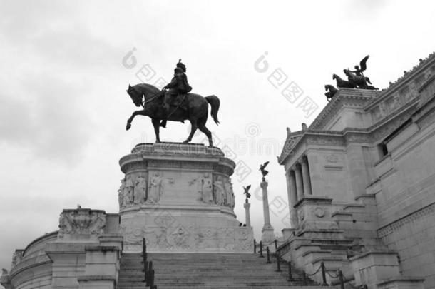 大大地骑马的雕像关于胜利者以马利ImageIntensification微光关于意大利采用罗马