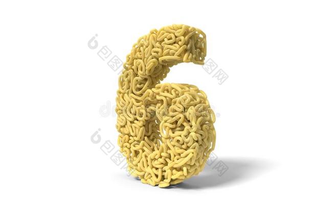 面条采用形状关于数字6.有卷发的意大利面条为cook采用g.3英语字母表中的第四个字母不好的