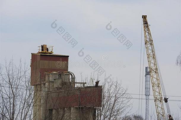 沙采石场建筑物和车间和重的<strong>职责</strong>机器.反对票