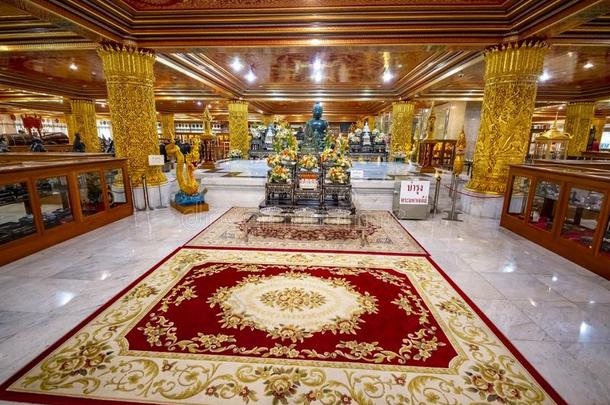 泰国或高棉的<strong>佛</strong>教寺或僧院包裹<strong>佛</strong>教的庙采用扇形棕榈细纤维,泰国.
