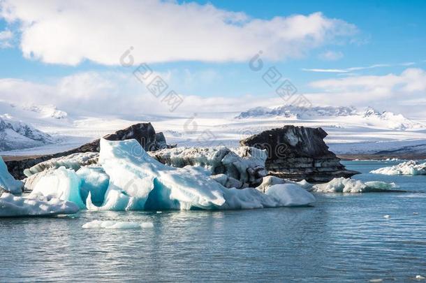 乔库萨隆冰环礁湖采用南方冰land