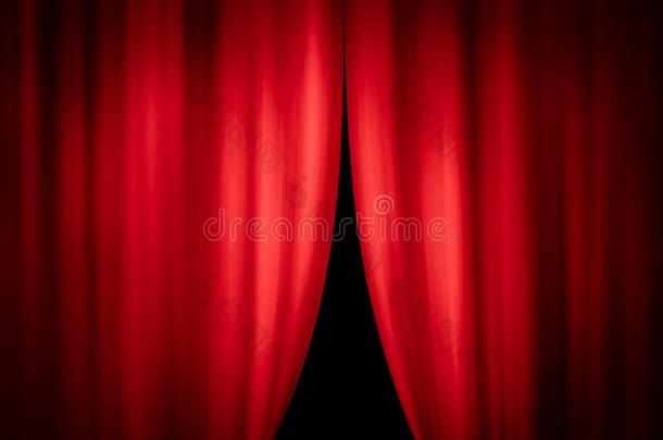 红色的窗帘剧场娱乐背景,红色的窗帘后面