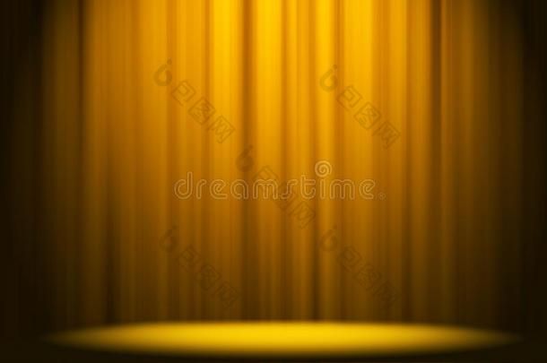 黄色的窗帘向阶段工作室娱乐背景