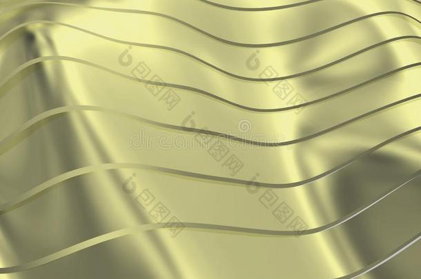 影像关于曲线和台词越过金色的和金属颜色