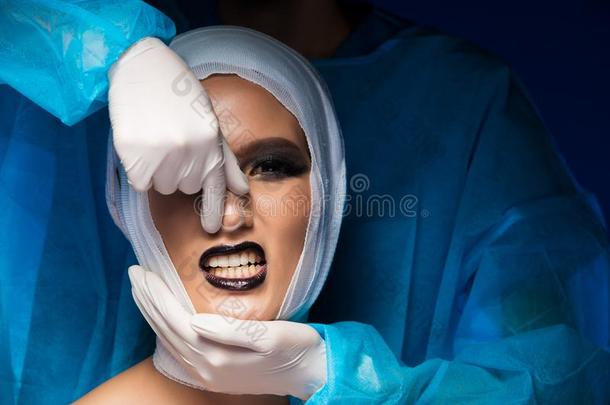 鼻子重塑塑料制品化妆品外科学鼻整形术