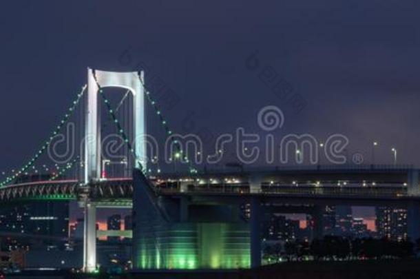 美丽的夜看法关于奥达巴,东京塔和彩虹桥我
