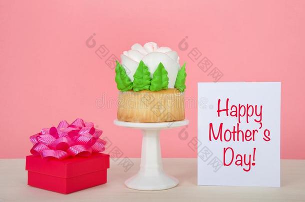 巨人玫瑰纸杯蛋糕向底座和现在的和幸福的母亲`英文字母表的第19个字母英语字母表中的第四个字母
