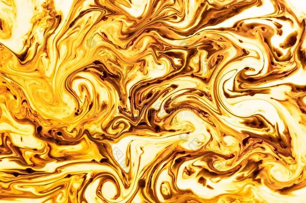 液体金质地和唯一的黄色的模式