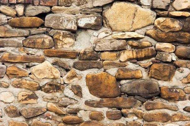 典型的古代的意大利人房屋墙使关于石头