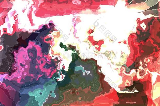 数字的骚乱的能量氖颜料云软的波浪状的illustrati