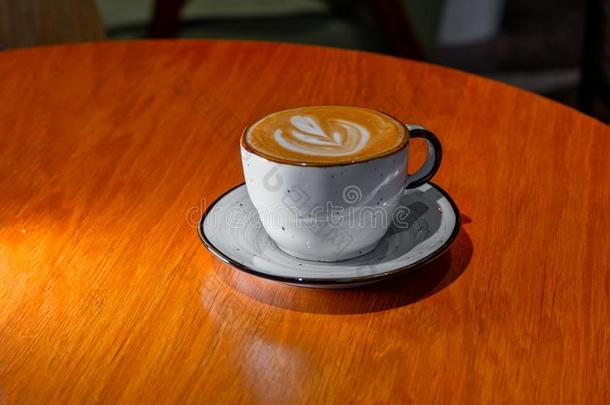 杯子关于卡普契诺咖啡PitcairnIsland皮特克恩岛棕色的颜色表