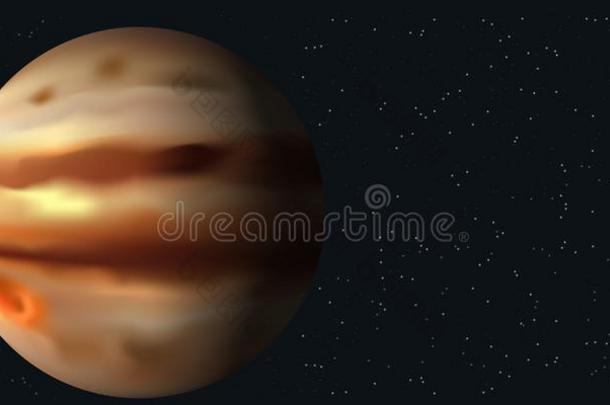 行星木星和星系.太阳的体系矢量背景.