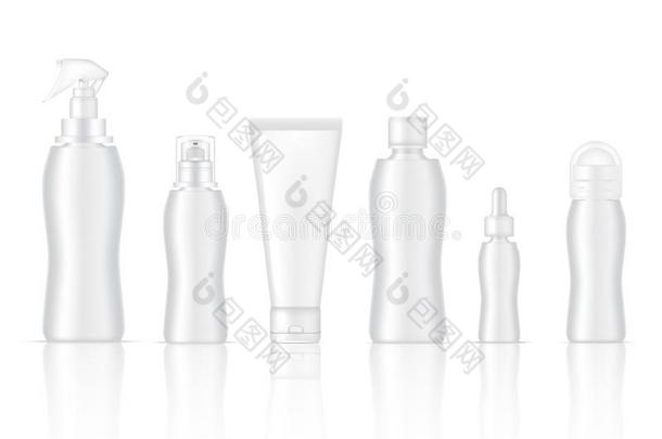 瓶子愚弄在上面现实的护理皮肤的产品喷,除臭剂,起泡沫