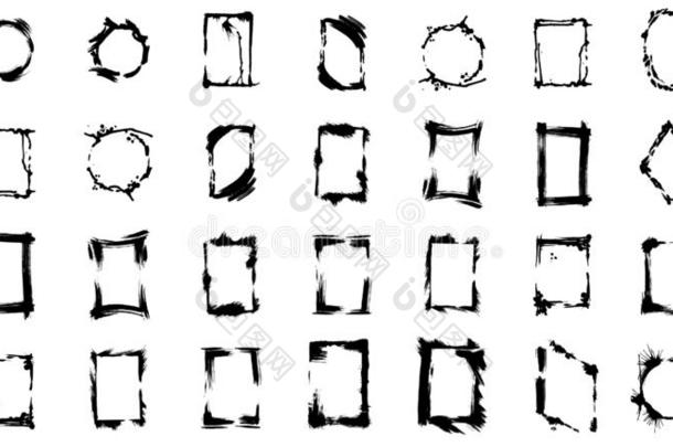 放置关于干的干燥的刷子框架.黑的和白色的在上雕刻墨水艺术.伊索拉