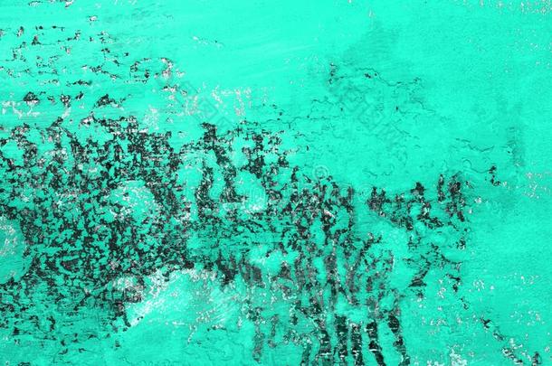 水鸭,海-绿色的巨大的损失向蹩脚货颜料质地-漂亮的abstract摘要