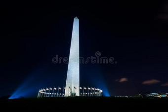 指已提到的人华盛顿纪念碑在夜,采用华盛顿,dacapo又图片