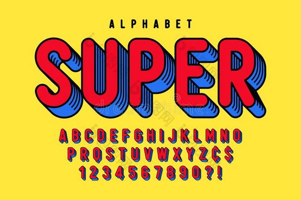 时髦的3英语字母表中的第四个字母好笑的字体英语字母表中的第四个字母esign,富有色彩的字母表,字体