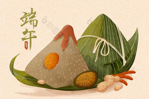 龙小船节日稻汤团