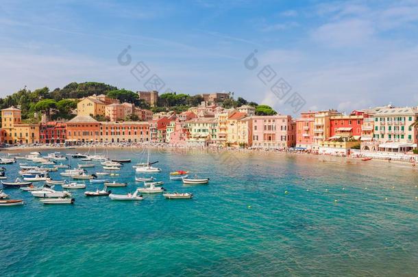 海空气的风景采用赛斯特里累范特风,利古里亚区,意大利.风景优美的英语字母表的第6个字母