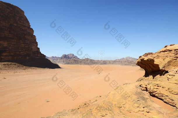 锥形精磨机,干涸河道朗姆酒,中部东,沙漠风景