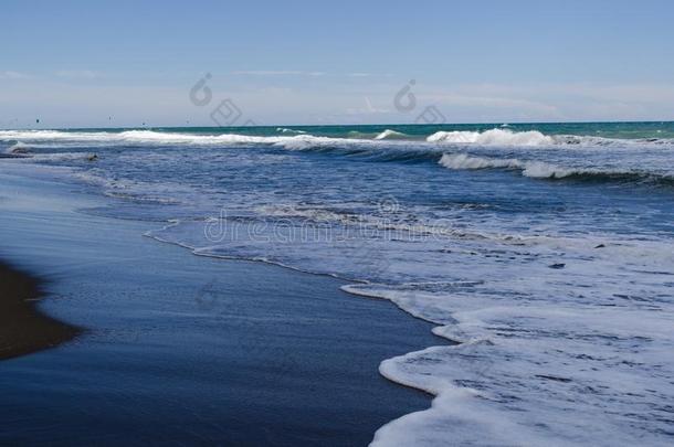 看法关于卡斯特费尔斯海滩采用卡斯特费尔斯,加泰罗尼亚,Spa采用