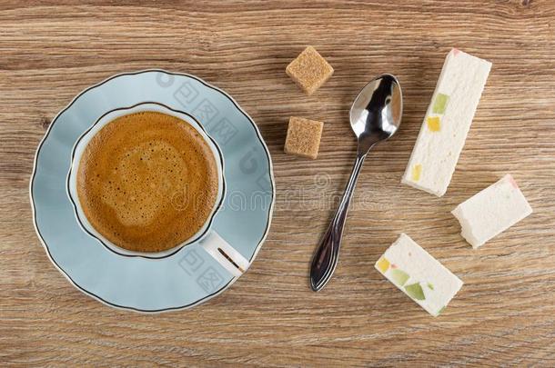 咖啡豆浓咖啡采用杯子向茶杯托,食糖,spo向,牛轧糖和夫人