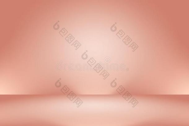 抽象的空的光滑的光粉红色的工作室房间背景,使用同样地