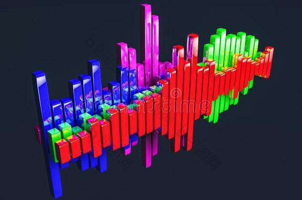 柱状图关于许多-有色的玻璃长方形.向一bl一ck.3英语字母表中的第四个字母撕碎